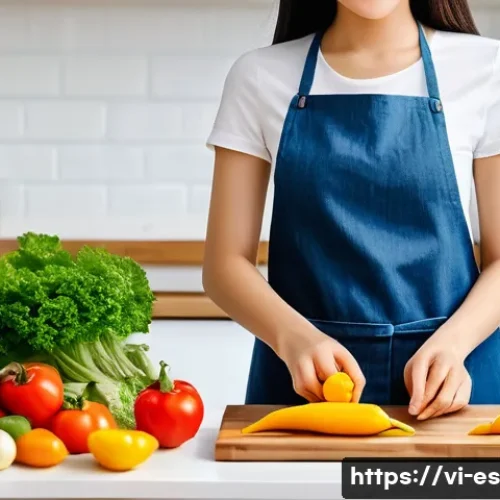 예방 중심 헬스케어의 실행 전략 - **Prompt 1: Healthy and Fresh Cooking**
    A vibrant, sunlit kitchen scene featuring a young Vietna...