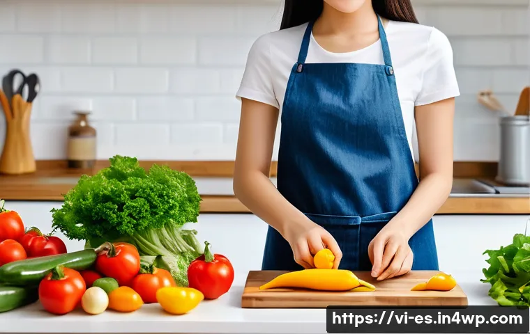 예방 중심 헬스케어의 실행 전략 - **Prompt 1: Healthy and Fresh Cooking**
    A vibrant, sunlit kitchen scene featuring a young Vietna...