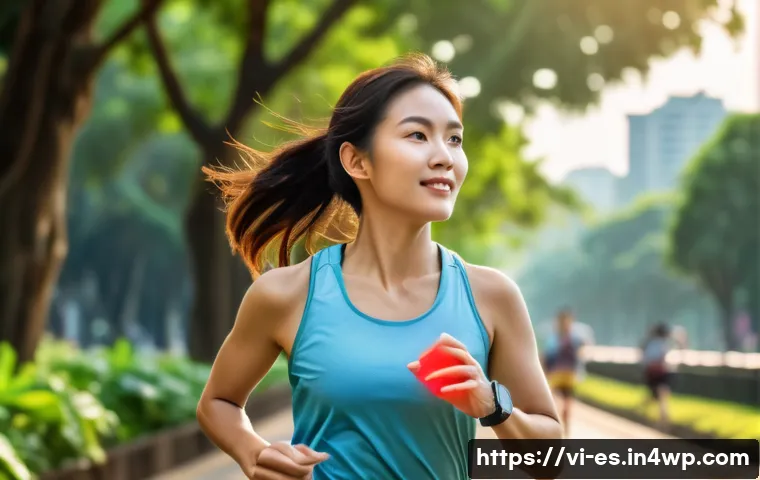 예방 중심 헬스케어의 기술 통합 방안 - A modern Vietnamese woman in her 30s wearing smart casual clothes and a stylish smartwatch on her wr...