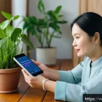 Home 20 예방 중심 헬스케어에 대한 환자 교육 방법 - A Vietnamese middle-aged woman wearing modest, casual clothing, sitting at a wooden table in a brigh...